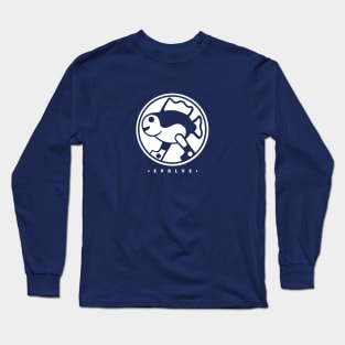 Walking Fish. Minimal, dorky design for evolving people Long Sleeve T-Shirt